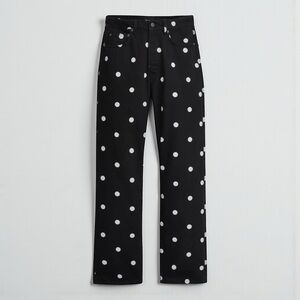Marc Jacobs Polka Dot Jeans Size 25 | Black White Straight Leg Denim NWT